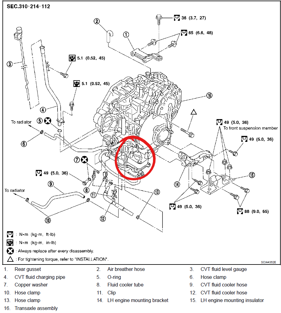 JF010E / RE0F09A JF011E CVT INSTALLATION TIPS FOR 3.5 Liter Murano, Quest, Maxima, and Altima CVT MODELS